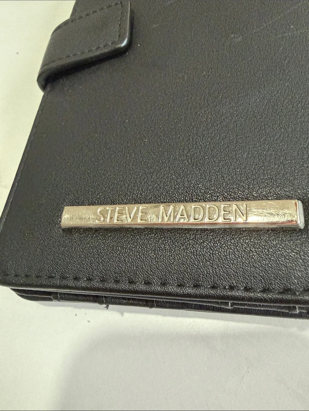 Steve Madden Black Crossbody Phone Holster with Snap Pocket